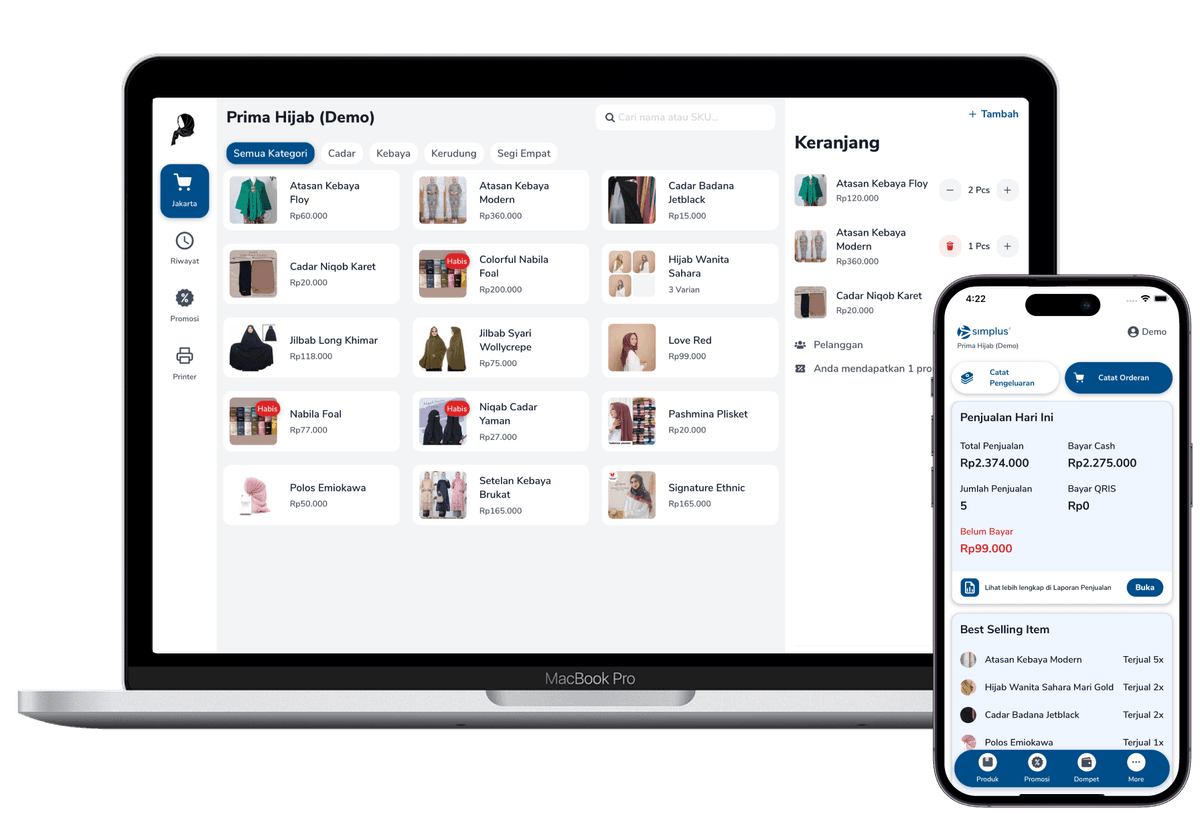 Dashboard Simplus POS